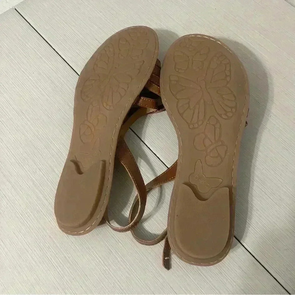 BOC Strappy Sandals - Size 8 - Brown Faux Leather - Picture 6 of 8